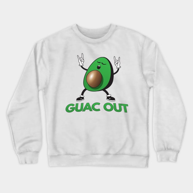 Guac Out - Avocado Pun Crewneck Sweatshirt by Nonstop Shirts